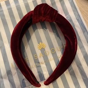 LELE SADOUGHI Burgundy velvet headband (New)
